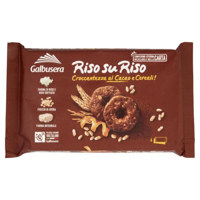 Biscotti Galbusera - Riso Su Riso con Riso Cioccolato e Cereali - 220 g