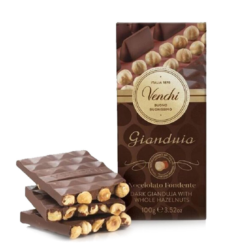 Tavoletta Cioccolato Venchi - Cioccolato Gianduia Fondente - 100 g