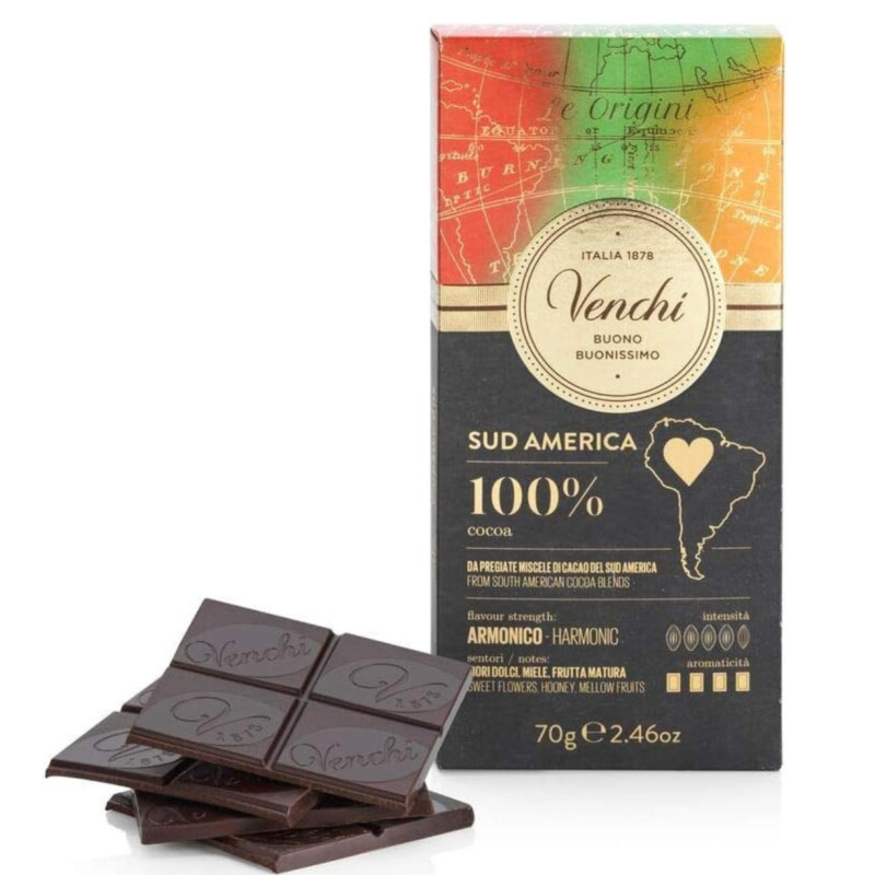 Tavoletta Cioccolato Venchi - Cioccolato Fondente 100% - 100 g