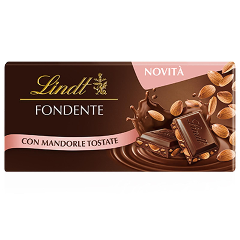 Tavoletta Cioccolato Fondente - Lindt - Gamme Bleue - Con Mandorle Tostate - 100 gr