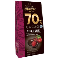 Dragees Crispo - Amarene Ricoperte di Cioccolato Fondente 70% - 130 g