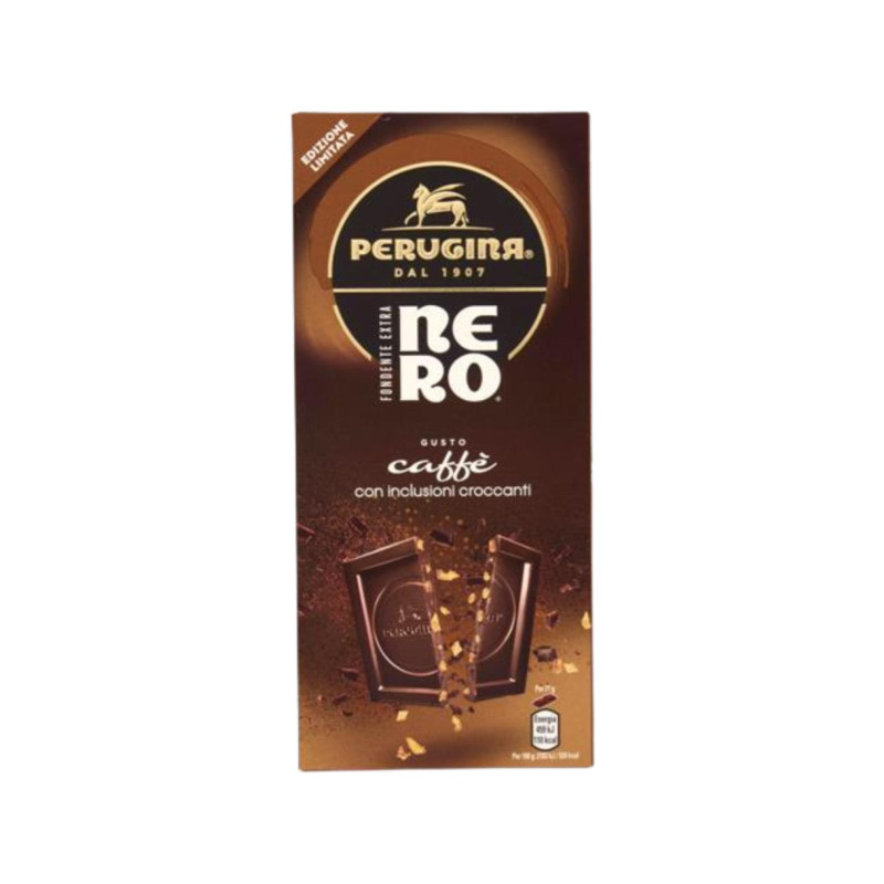 Tavoletta Cioccolato Fondente - Nero - Caffè Con Inclusioni Croccanti - Perugina - 85 g