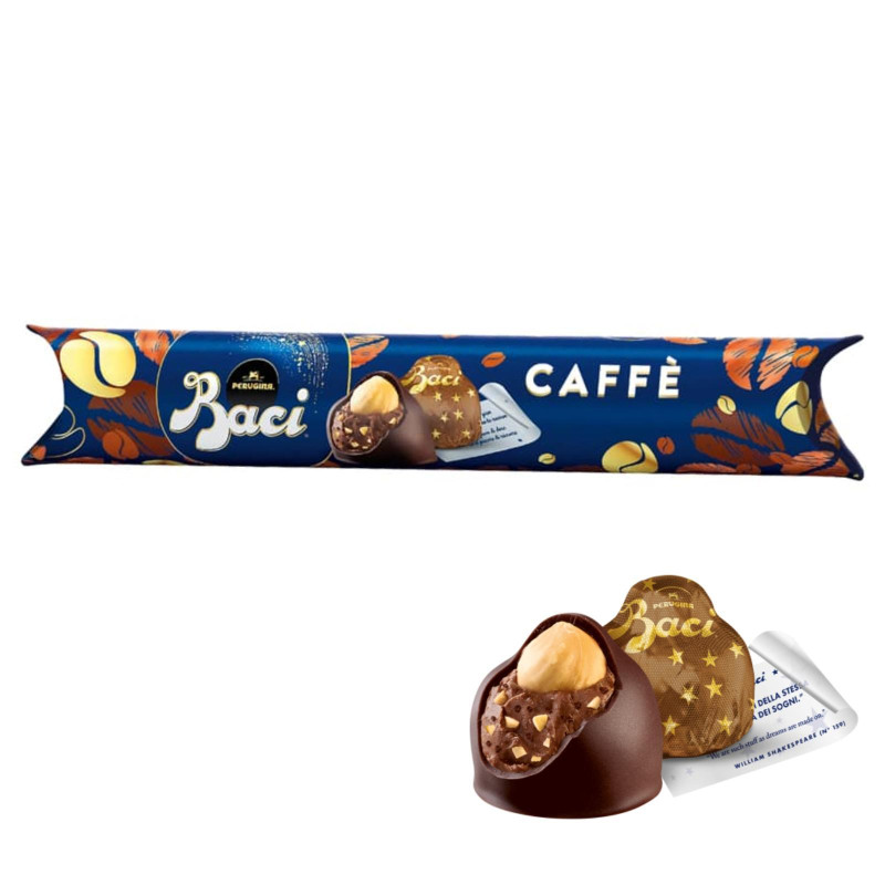 Tubo Baci Perugina - Caffe' - Cioccolato Ripieno Con Nocciole - 87,5 g