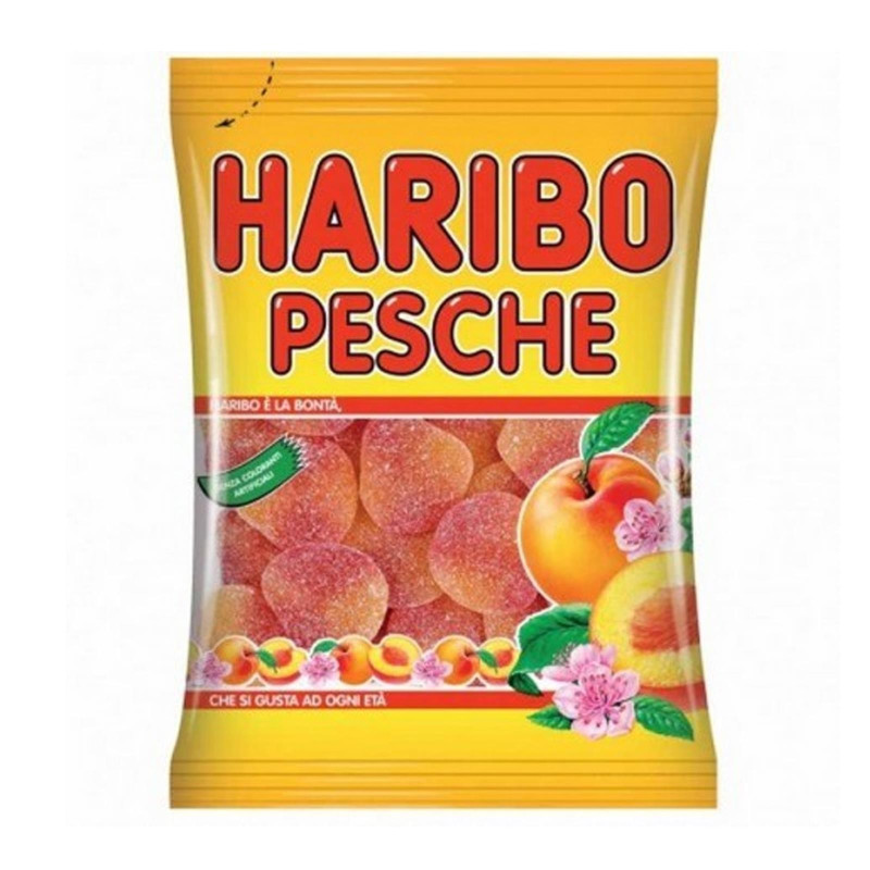 Caramelle Gommose - Haribo - Pesche - Morbide e Zuccherate - Busta da 1 Kg