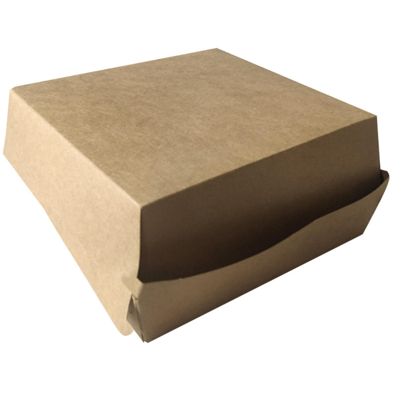 Burger Box Kraft - Colore Avana - Contenitore Hamburger - 16 x 16 x 9 cm - 50 Pezzi