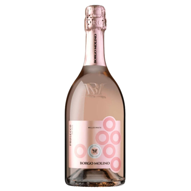 Vino Spumante Rose' - Borgo Molino - Prosecco DOC Millesimato Extra Dry 2023 - 750 ml