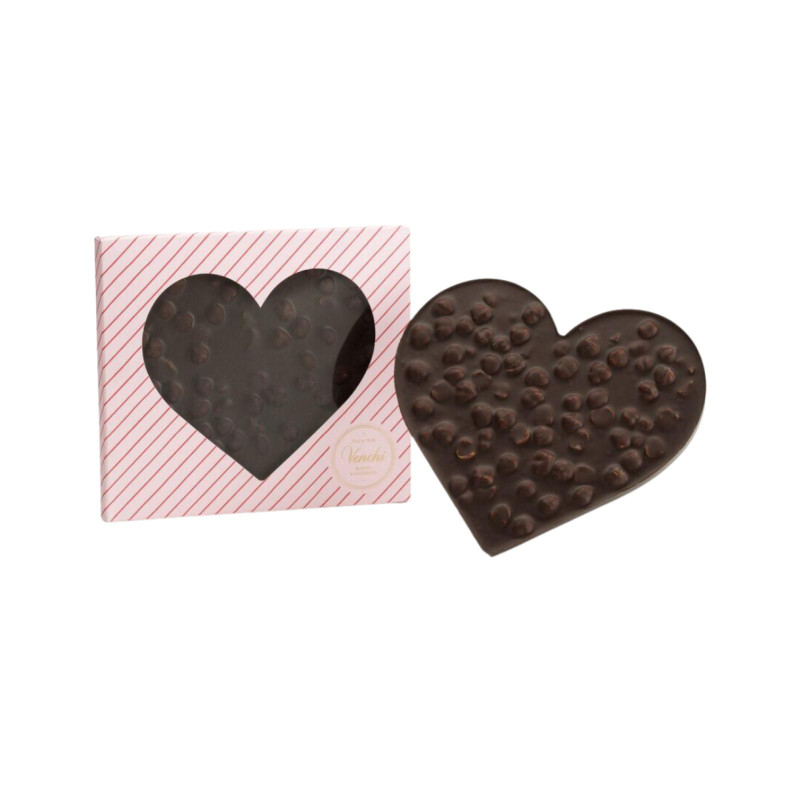 Cuore Piatto Venchi - Brutto & Buono Cuore - Nocciolato Fondente - 300 g