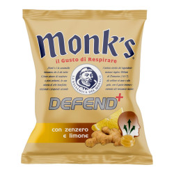 Caramelle Monk's - Defend+ Con Zenzero e Limone - Bustina da 46 gr