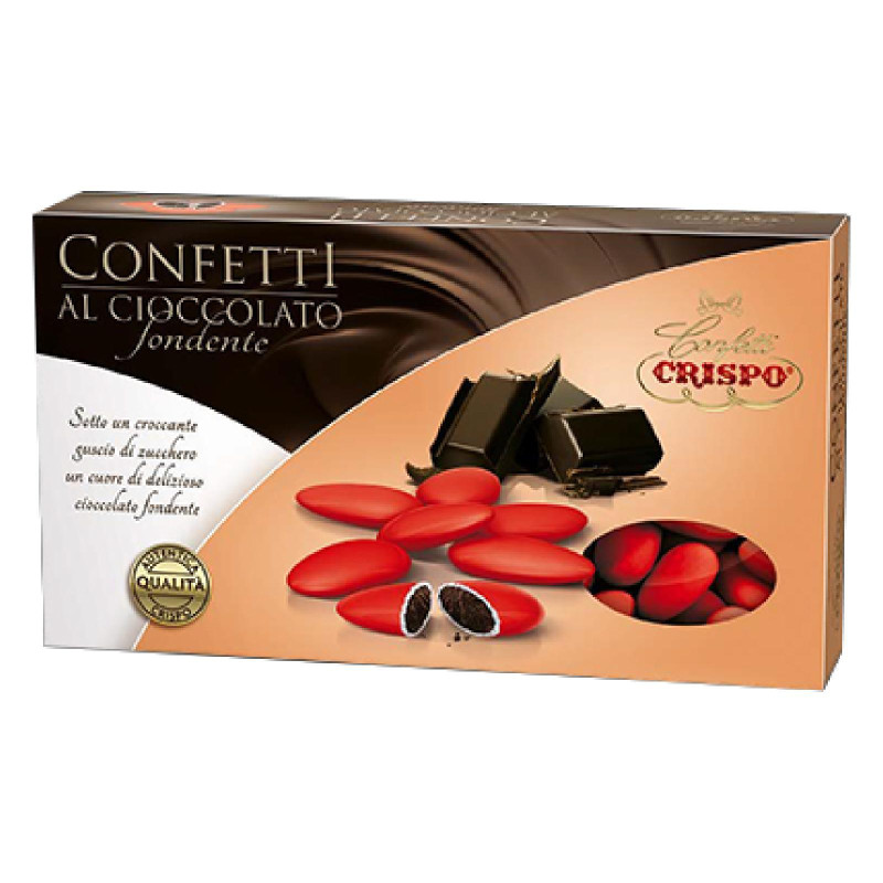 Confetti Crispo - Cioccolato Fondente - Rosso - 1 Kg