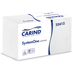 Tovaglioli Carind - Colore Bianco - System One 2 Veli - 16,5x21 cm...