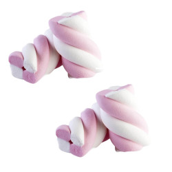 Marshmallow Bulgari - Estruso Treccia - Bianco e Rosa - 1 Kg