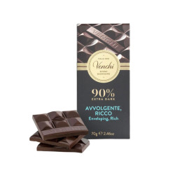 Tavoletta Cioccolato Venchi - Cioccolato Extra Fondente 90% -...