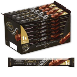 Barretta Cioccolato Fondente 60% - Lindt - Lindor Stick - 24 Pezzi...