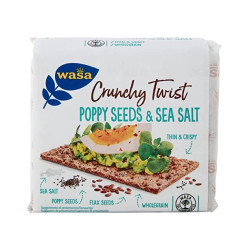 Crackers Wasa - Cracker Crunchy Twist - Poppy Seeds & Sea Salt - 245 g