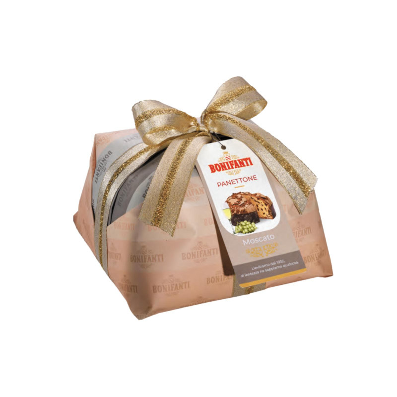 Panettone Bonifanti - Al Moscato - Incartato a Mano - 1 Kg