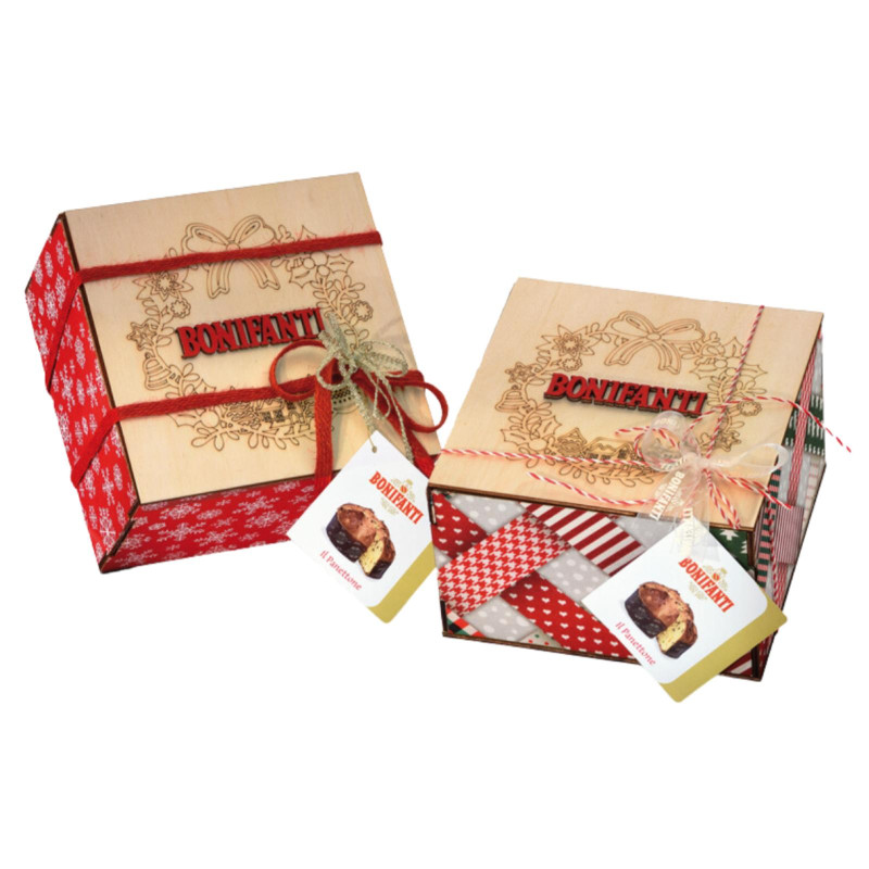 Panettone Bonifanti - Box In Allegaria di Natale - Milanese Basso - 750 g