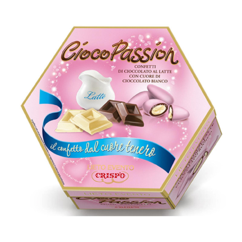 Confetti Crispo - Cioco Passion Rosa - 500 g  Incartati Singolarmente