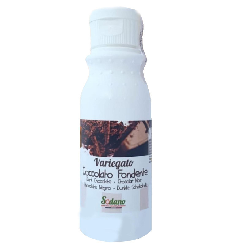 Topping - Sodano - Variegato Cioccolato Fondente - Bottiglia Squeeze da 130 g