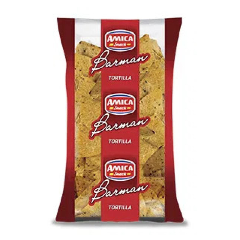 Busta Patatine Barman - Amica Chips - Tortilla - Busta da 400 g