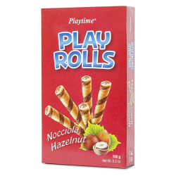 Biscotti - Play Rolls Nocciola - PlayTime - Box da 150 g 