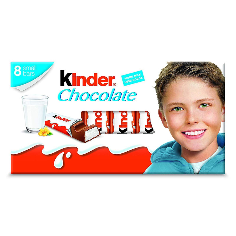 Kinder Cioccolato - 8 Barrette - 10 Confezioni da 100 gr