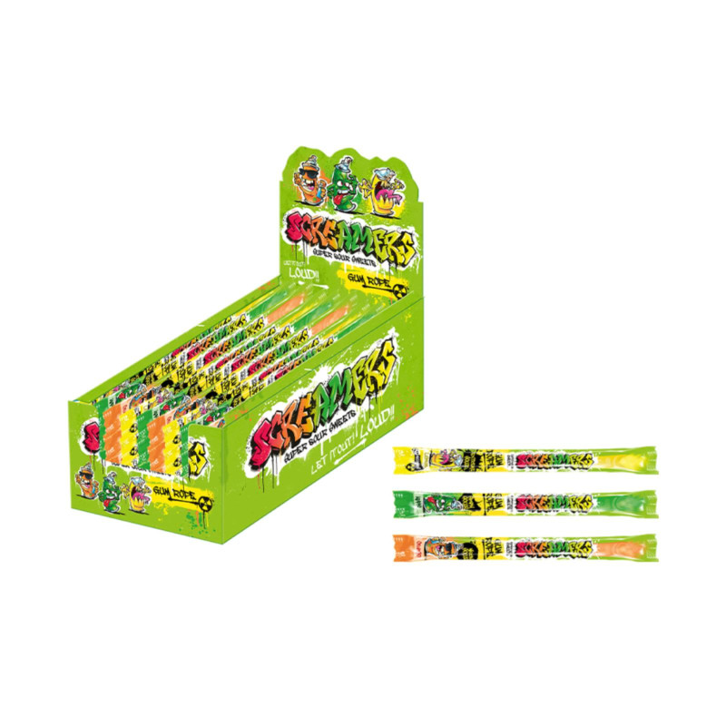 Gomme da Masticare Maxi - Screamers - Mega Sour Gum - Espositore 40 x 17 g