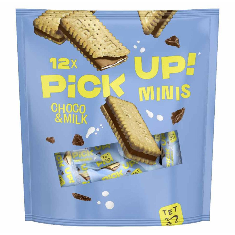 Biscotti Bahlsen - Pick Up - Minis - Choco & Millk - 12 Pezzi - Busta da 127 g