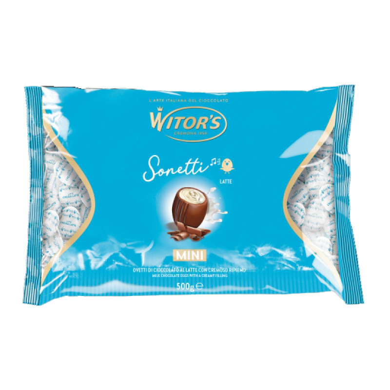 Mini Ovetti Cioccolato Latte - Witor's - Con Ripieno Nocciola - Busta 500 g