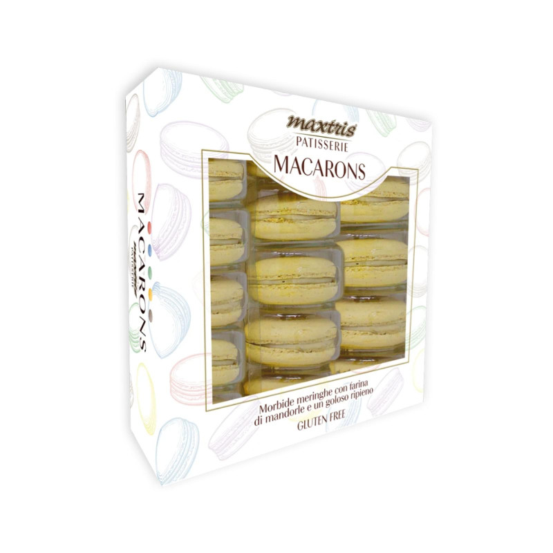 Macarons Maxtris - Patisserie - Gusto Limone - Giallo - 15 pz - 210 g