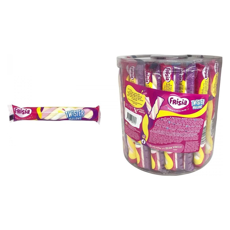 Caramelle Marshmallow - Frisia - Twister Mallows - Barattolo di 45 pz