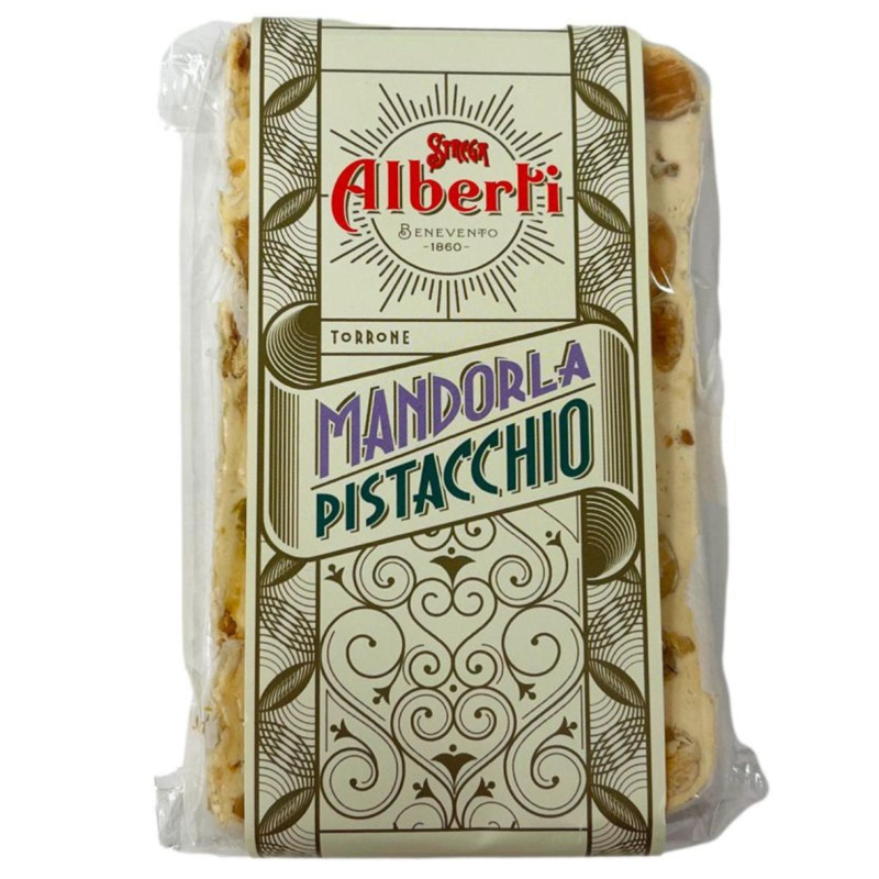 Torrone Strega Alberti - Tenero Mandorle e Pistacchio - 120 g