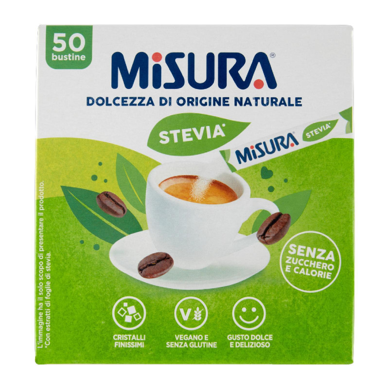 Dolcificante Naturale Misura - Stevia - 50 Bustine 