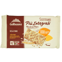 Crackers Galbusera -  PiùIntegrali - Ricchi di Fibre - 380 g