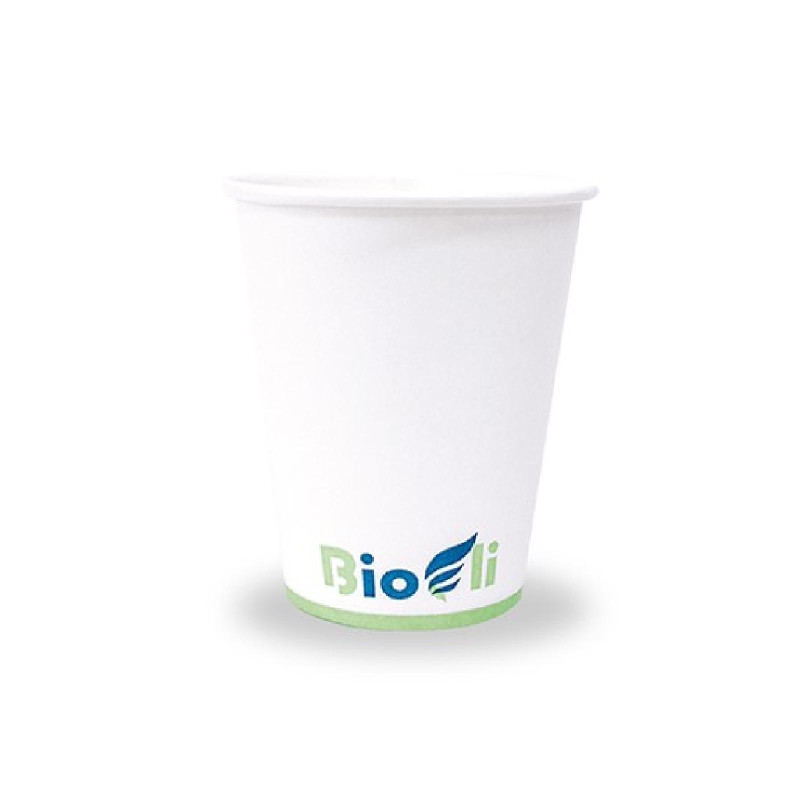 Bicchieri in Cartoncino - PLA - 50 Pz - 165 ml - 100% Biodegradabile