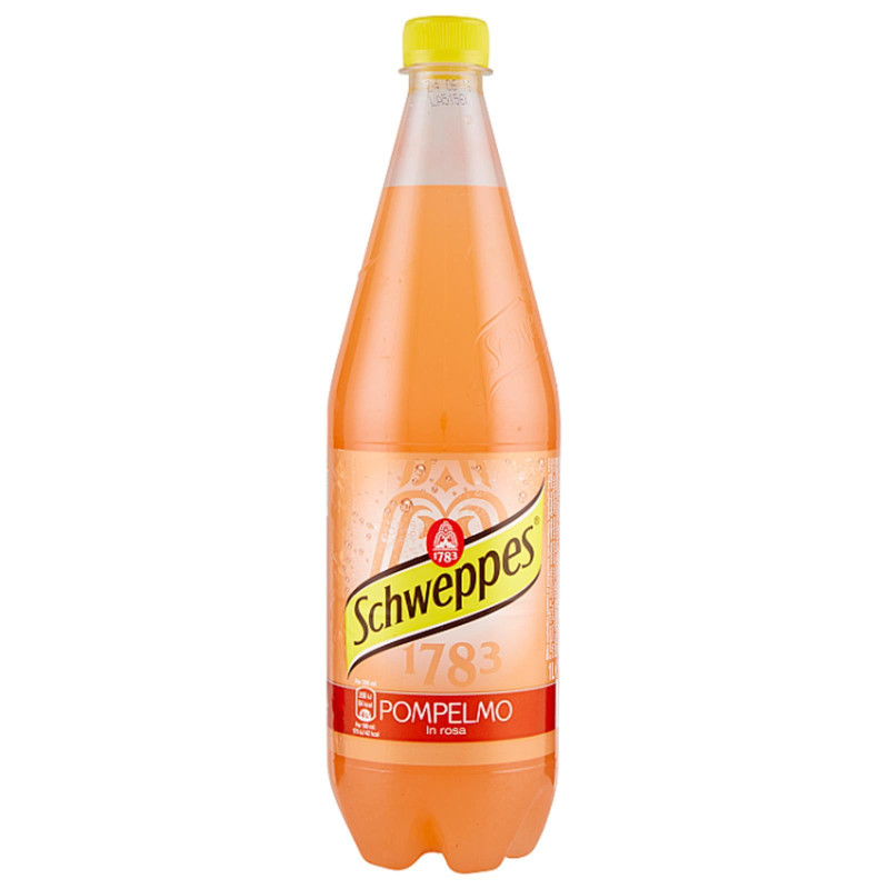 Bibita Frizzante - Schweppes - Pompelmo Rosa - 6 Bottiglie da 1 Litro