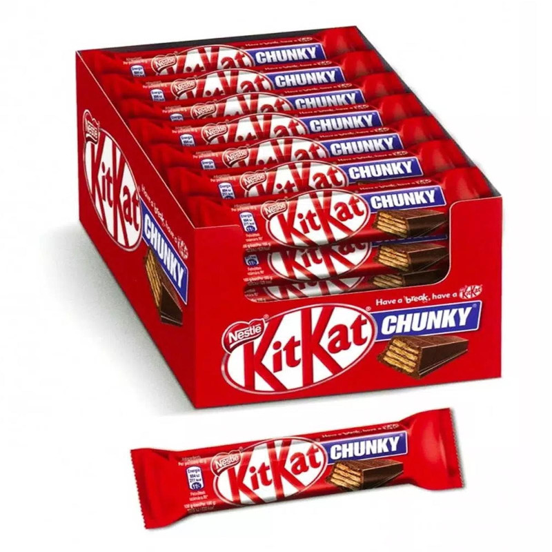 Barretta di Cioccolato al Latte - Kit Kat Chunky 40 gr - 36 Pezzi