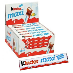 Kinder Maxi - Barretta Cioccolato al Latte Box 36 Pezzi da 21 g