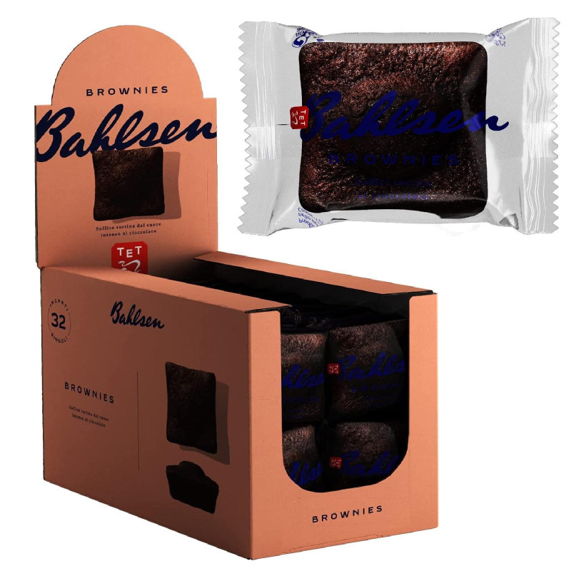 Merendine Bahlsen - Brownies Cioccolato - Soffici Tortine - 32 x 25 g