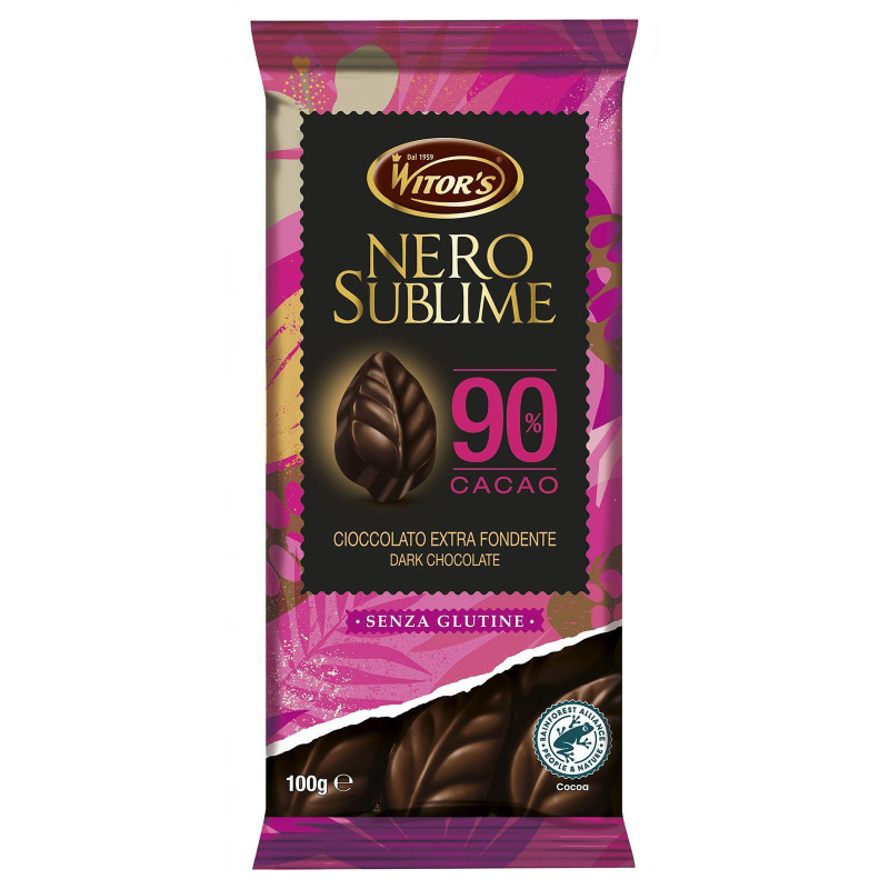 Tavoletta Cioccolato Fondente - Witor's - Nero Sublime 90% - 100 gr