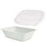 Vaschetta Compostabile Bagasse + Coperchio Vaschetta in Pet - 22 cm - 125 + 125 Pz