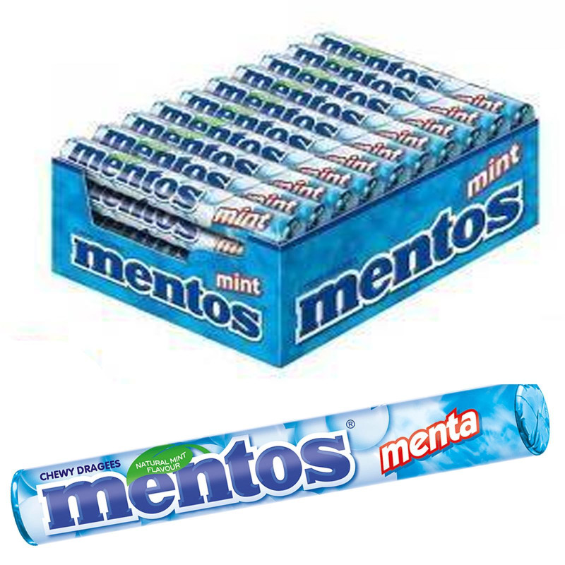 Caramelle Mentos - Menta 40 Pacchetti da 38 gr