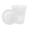 Bicchieri in Plastica Pet + Coperchi in Plastica Pet Trasparente - 50 + 50  Pz - 210 ml