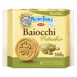 Biscotti Mulino Bianco - Baiocchi Pistacchio - 6 Porzioni da 3...