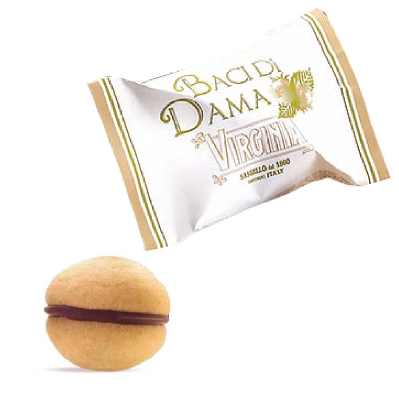 Baci di Dama - Amaretti Virginia - Nocciola e Cioccolato Fondente - Busta da 1 Kg