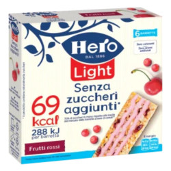 Barrette di Cereali - Hero - Light  Frutti Rossi - 6 Barrette da 20 g