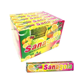 Caramelle Sanagola - Frutti Assortiti - 20 Pacchetti Stick da 30 g