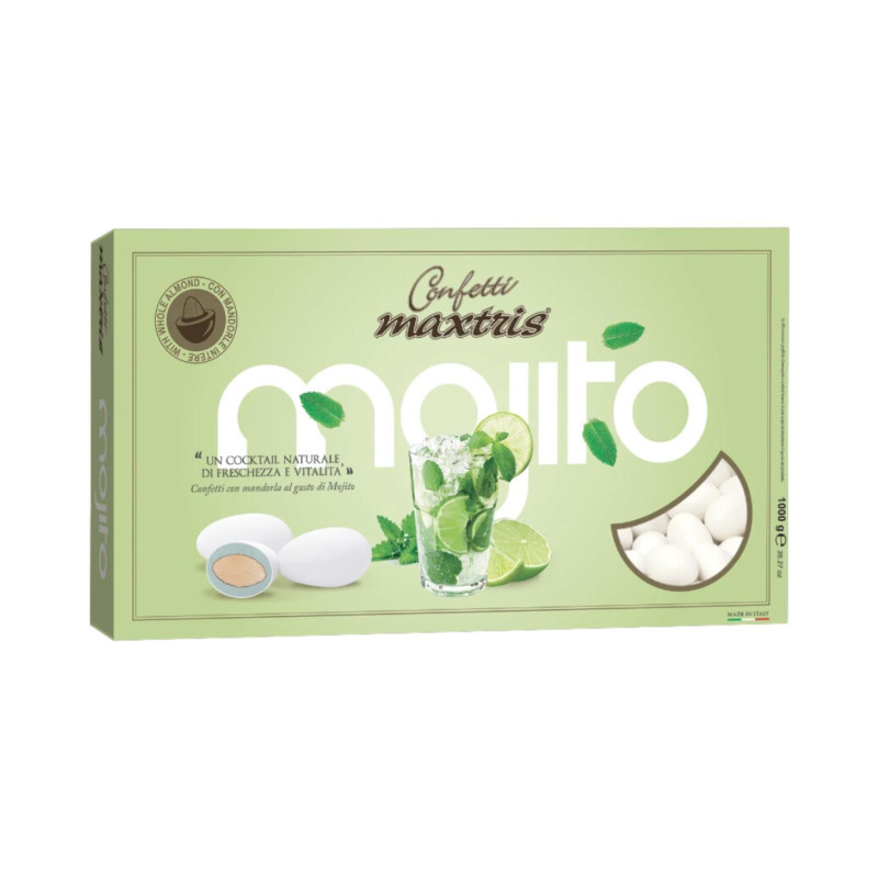 Confetti Maxtris - Con Mandorla - Mojito - Colore Bianco - 1 Kg