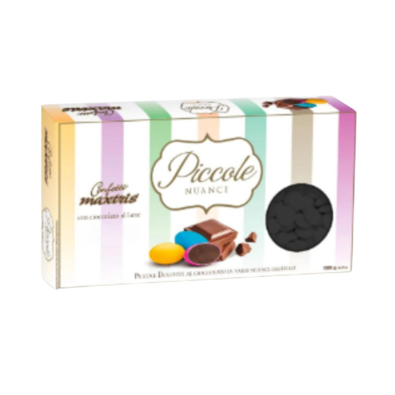 Confetti Maxtris - Piccole Nuance - Nero - Lenti Al Cioccolato - 1 Kg