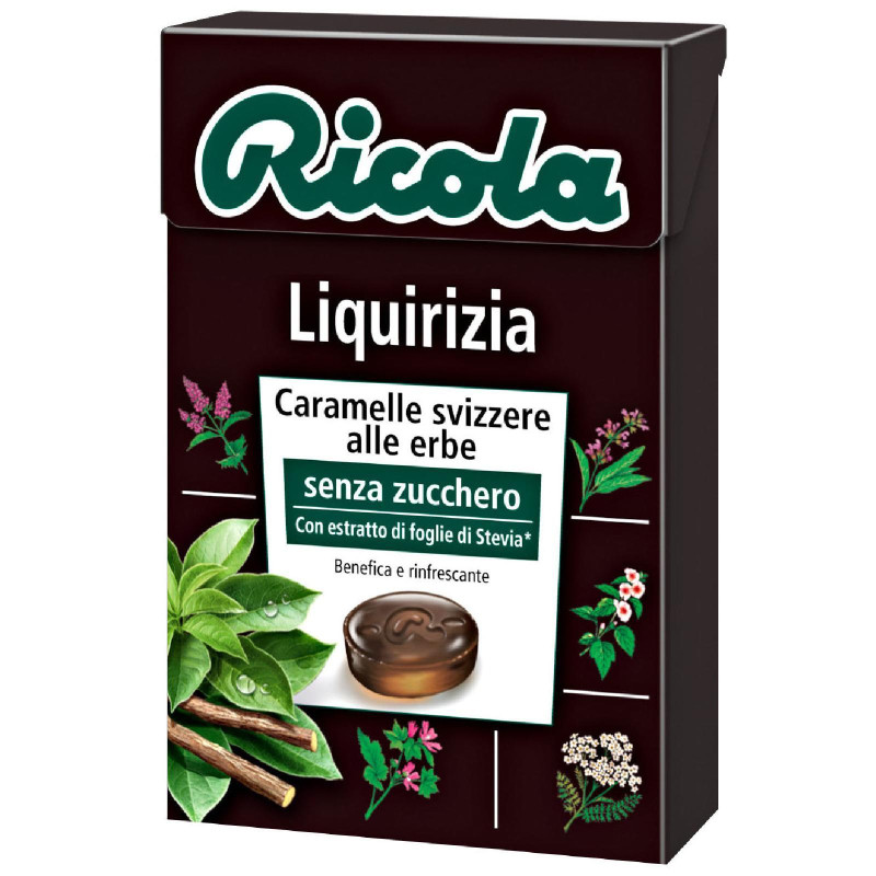 Caramelle Svizzere alle Erbe - Ricola - Liquirizia- 20 Astucci da 50 g