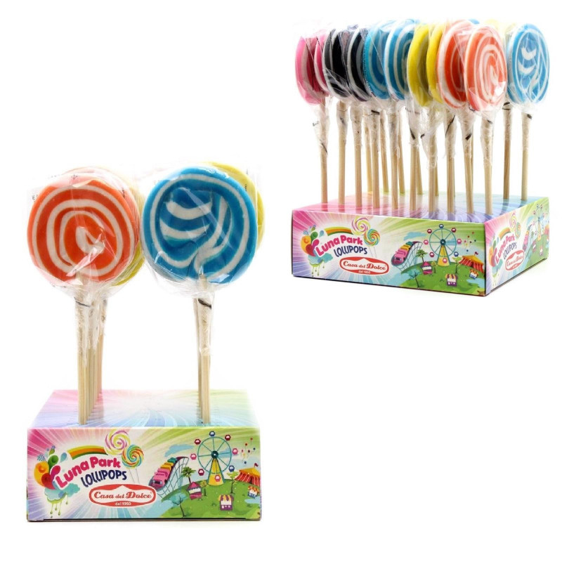 Lecca Lecca - Luna Park Lollipops - Multimix Espositore 20 Pezzi da 50 gr 